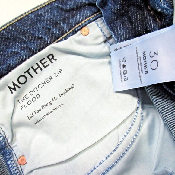 NWT Mother The Ditcher Zip Flood in Did You Bring Me Anything? Slouchy Jeans 30 - Picture 7 of 10